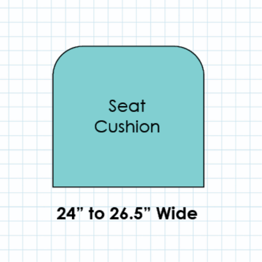 Custom boxed contoured seat cushion designed for wicker patio chairs**, crafted with **Sunbrella® fabrics** for superior **fade resistance and durability**. Provides a **perfect fit, lasting comfort, and weather-resistant performance for outdoor dining and lounging