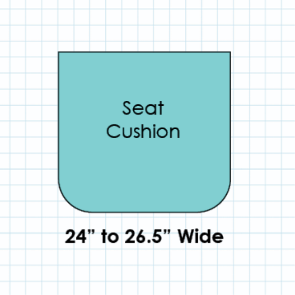 Custom boxed contoured seat cushion designed for wicker patio chairs**, crafted with **Sunbrella® fabrics** for superior **fade resistance and durability**. Provides a **perfect fit, lasting comfort, and weather-resistant performance for outdoor dining and lounging