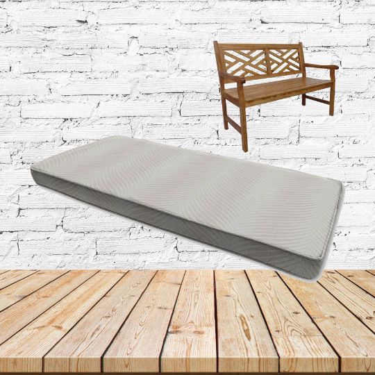 Clock Out Cloud Sunbrella Fabric Patio Bench Cushion