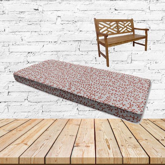 Eberly Clay Sunbrella Fabric Patio Bench Cushion