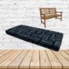 Escher Indigo Sunbrella Fabric Patio Bench Cushion