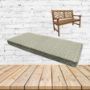 Fretwork Mist Sunbrella Fabric Patio Bench Cushion