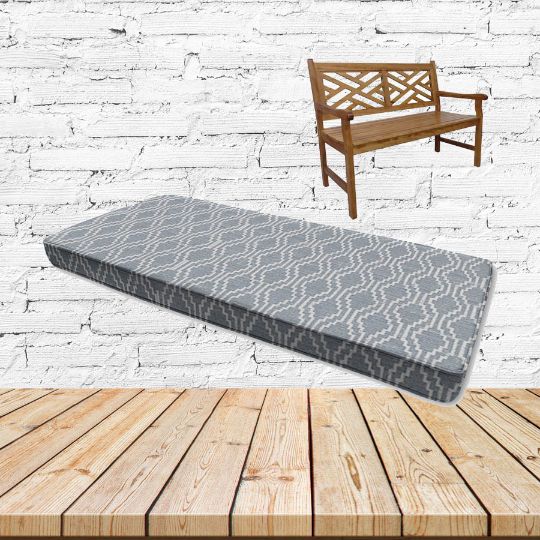 Solve Denim Sunbrella Fabric Patio Bench Cushion