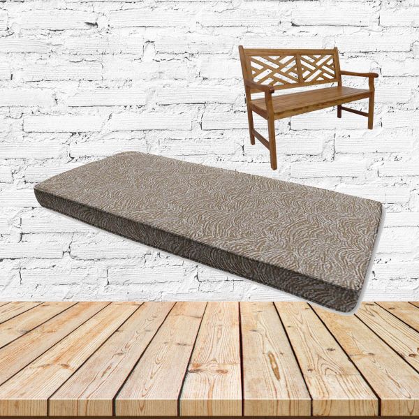 Undercurrent Sand Sunbrella Fabric Patio Bench Cushion