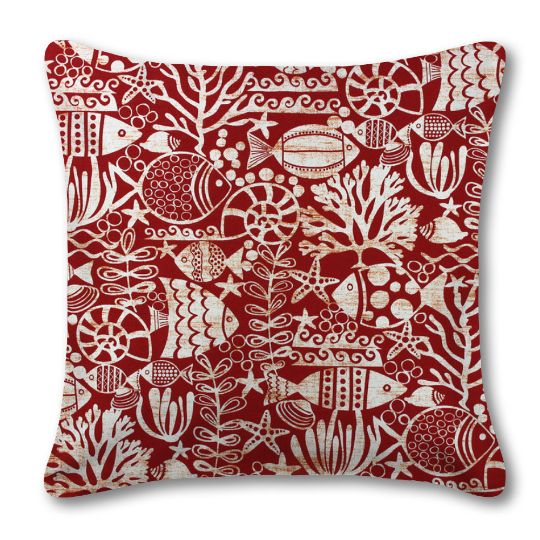 Outdoor Pillow Richloom Solarium Seagate Red