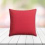 Sunbrella Canvas Logo Red Outdoor Pillow, outdoor pillow, outdoor throw pillows, outdoor toss pillows, custom made to order in unlimited sizes. Order new patio furniture pillows today.