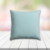 Sunbrella Canvas Mineral Blue Outdoor Pillow, outdoor pillow, outdoor throw pillows, outdoor toss pillows, custom made to order in unlimited sizes. Order new patio furniture pillows today.