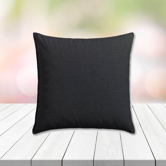 Sunbrella Canvas Raven Black Outdoor Pillow, outdoor pillow, outdoor throw pillows, outdoor toss pillows, custom made to order in unlimited sizes. Order new patio furniture pillows today.