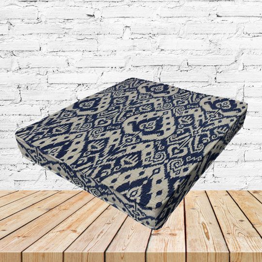 Richloom Solarium Ashmore Marine Boxed Patio Dining Chair Seat Cushions – Custom Outdoor Comfort