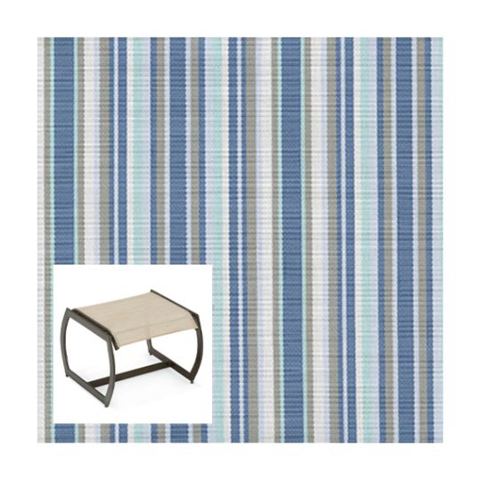 Phifer Cole Stripe Riviera Ottoman or Chair Bottom Replacement Sling Fabric