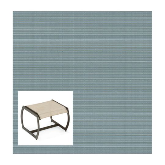 Phifer Dupioni Winter Blue Ottoman or Chair Bottom Replacement Sling Fabric