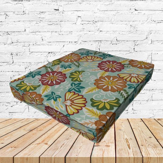 Richloom Solarium Cadelle Meadow Boxed Patio Dining Chair Seat Cushions – Custom Outdoor Comfort