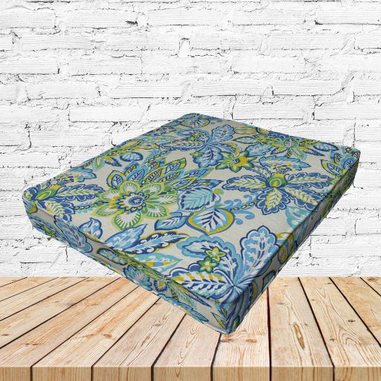 Richloom Solarium Copeland Caribe Boxed Patio Dining Chair Seat Cushions – Custom Outdoor Comfort