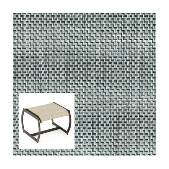Phifer Kipton Dark Teal Ottoman or Chair Bottom Replacement Sling Fabric