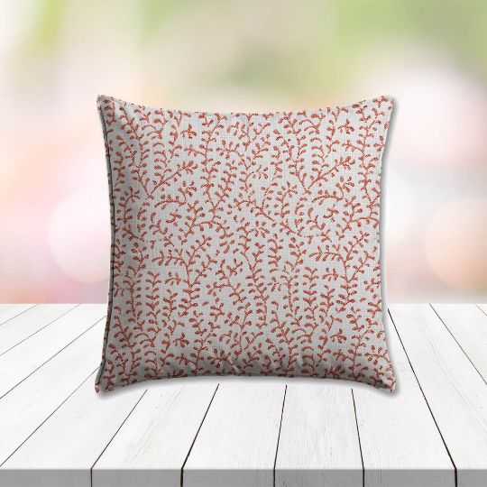 Sunbrella Eberly Clay Outdoor Pillow, outdoor pillow, outdoor throw pillows, outdoor toss pillows, custom made to order in unlimited sizes. Order new patio furniture pillows today.