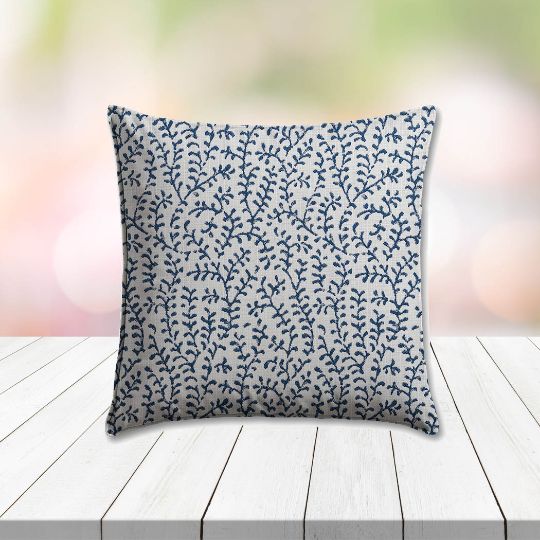 Sunbrella Eberly Peacock Outdoor Pillow, outdoor pillow, outdoor throw pillows, outdoor toss pillows, custom made to order in unlimited sizes. Order new patio furniture pillows today.
