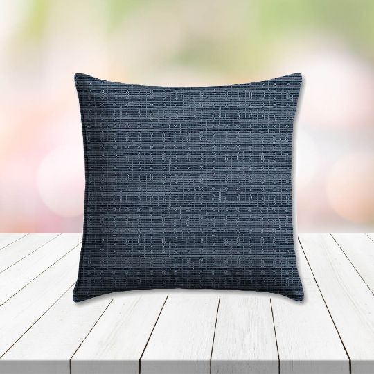 Sunbrella Embrace Indigo Outdoor Pillow, outdoor pillow, outdoor throw pillows, outdoor toss pillows, custom made to order in unlimited sizes. Order new patio furniture pillows today.