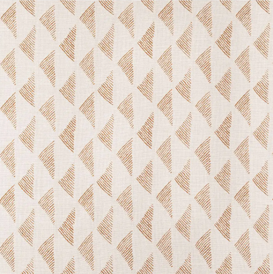 Sunbrella Etched Angles Cognac Fabric Sample | Outdoor Cushion Fabric Swatch