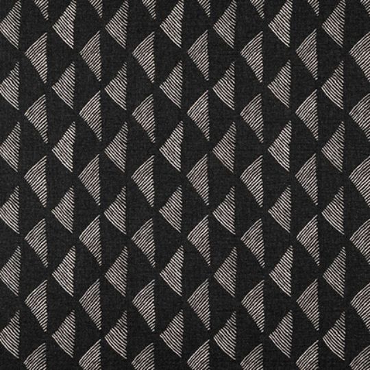 Sunbrella Etched Angles Char Fabric Sample | Outdoor Cushion Fabric Swatch