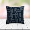 Sunbrella Escher Indigo Outdoor Pillow, outdoor pillow, outdoor throw pillows, outdoor toss pillows, custom made to order in unlimited sizes. Order new patio furniture pillows today.