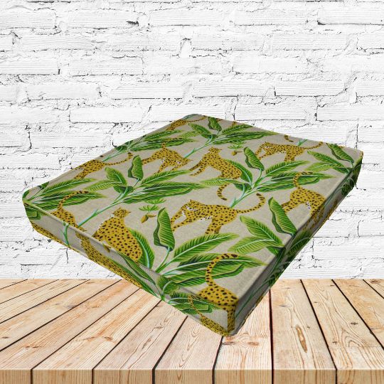 Richloom Solarium Enzel Linen Boxed Patio Dining Chair Seat Cushions – Custom Outdoor Comfort