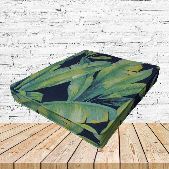 Richloom Solarium Mekko Lagoon Boxed Patio Dining Chair Seat Cushions – Custom Outdoor Comfort