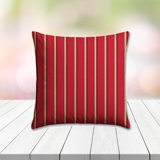Sunbrella Harwood Crimson Outdoor Pillow, outdoor pillow, outdoor throw pillows, outdoor toss pillows, custom made to order in unlimited sizes. Order new patio furniture pillows today.