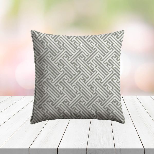 Custom Outdoor Pillows in Outdura Labyrinth Smoke | Fade-Resistant & Weatherproof
