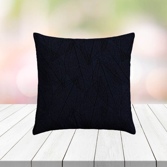 Custom Outdoor Pillows in Outdura Laurel Midnight| Fade-Resistant & Weatherproof