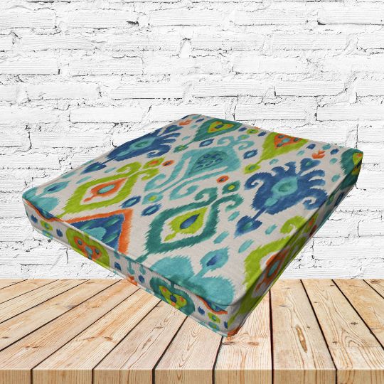 Richloom Solarium Paso Caribe Boxed Patio Dining Chair Seat Cushions – Custom Outdoor Comfort