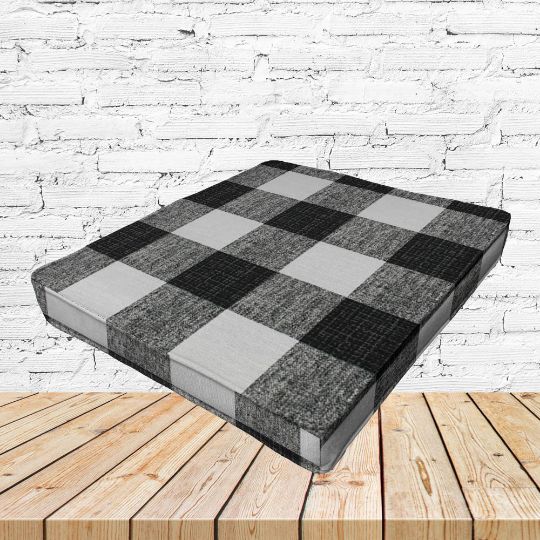 Richloom Solarium Patterson Black Boxed Patio Dining Chair Seat Cushions – Custom Outdoor Comfort