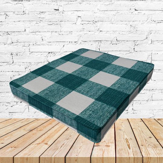 Richloom Solarium Patterson Peacock Boxed Patio Dining Chair Seat Cushions – Custom Outdoor Comfort