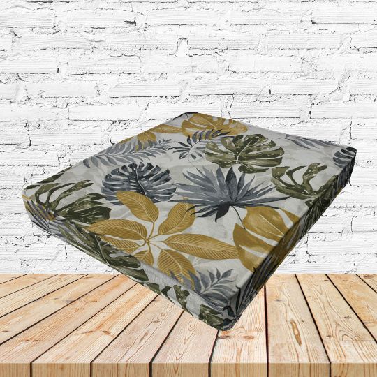 Richloom Solarium Piermont Stone Boxed Patio Dining Chair Seat Cushions – Custom Outdoor Comfort