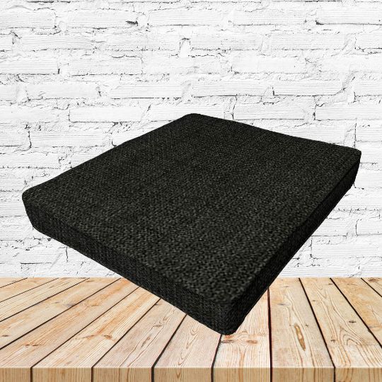 Richloom Solarium Rave Black Boxed Patio Dining Chair Seat Cushions – Custom Outdoor Comfort