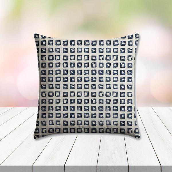 Sunbrella Kindle Indigo Outdoor Pillow, outdoor pillow, outdoor throw pillows, outdoor toss pillows, custom made to order in unlimited sizes. Order new patio furniture pillows today.