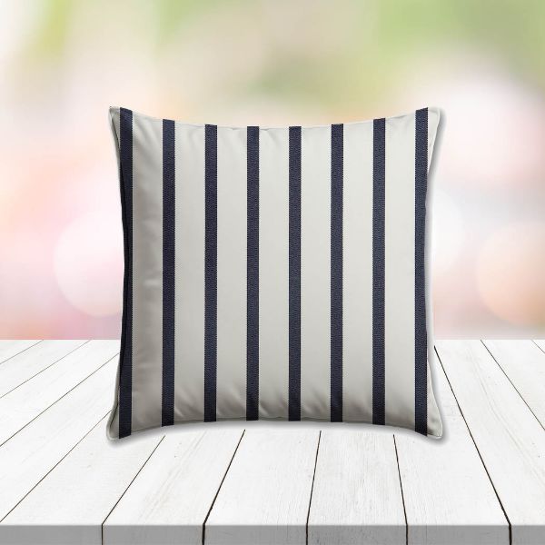 Lido Indigo Sunbrella Outdoor Pillow, outdoor pillow, outdoor throw pillows, outdoor toss pillows, custom made to order in unlimited sizes. Order new patio furniture pillows today.
