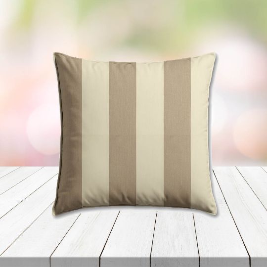 Sunbrella Regency Sand Outdoor Pillow, outdoor pillow, outdoor throw pillows, outdoor toss pillows, custom made to order in unlimited sizes. Order new patio furniture pillows today.