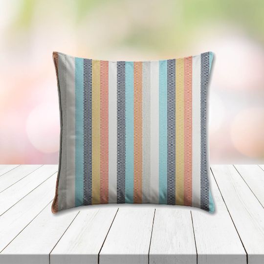 Sunbrella Surround Sunrise Outdoor Pillow, outdoor pillow, outdoor throw pillows, outdoor toss pillows, custom made to order in unlimited sizes. Order new patio furniture pillows today.
