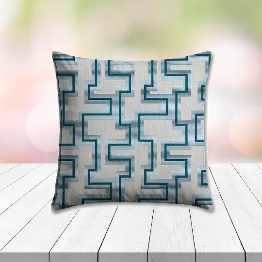 Sunbrella Resonate Atlantis Outdoor Pillow, outdoor pillow, outdoor throw pillows, outdoor toss pillows, custom made to order in unlimited sizes. Order new patio furniture pillows today.