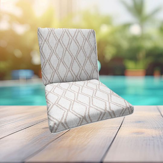 Sunbrella Voyage Dune Universal Patio Chair Cushion With Ties