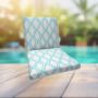 Sunbrella Voyage Breeze Universal Patio Chair Cushion With Ties