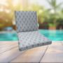 Sunbrella Solve Denim Universal Patio Chair Cushion With Ties