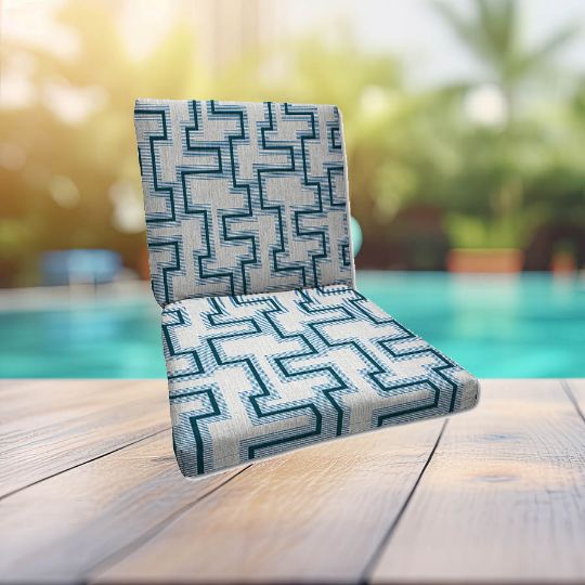 Sunbrella Resonate Atlantis Universal Patio Chair Cushion With Ties