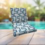 Sunbrella Resonate Atlantis Universal Patio Chair Cushion With Ties