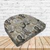 Richloom Solarium Daily Pewter Boxed Patio Contoured Dining Chair Seat Cushions –Wicker Chair Cushions