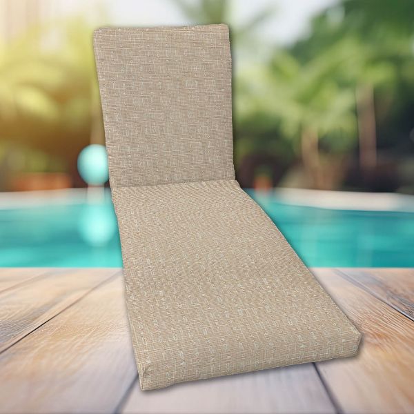 Classic Universal Chaise Lounge Cushions | Sunbrella Embrace Linen Fabric | 3 Sizes