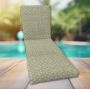 Classic Universal Chaise Lounge Cushions | Sunbrella Fretwork Mist Fabric | 3 Sizes