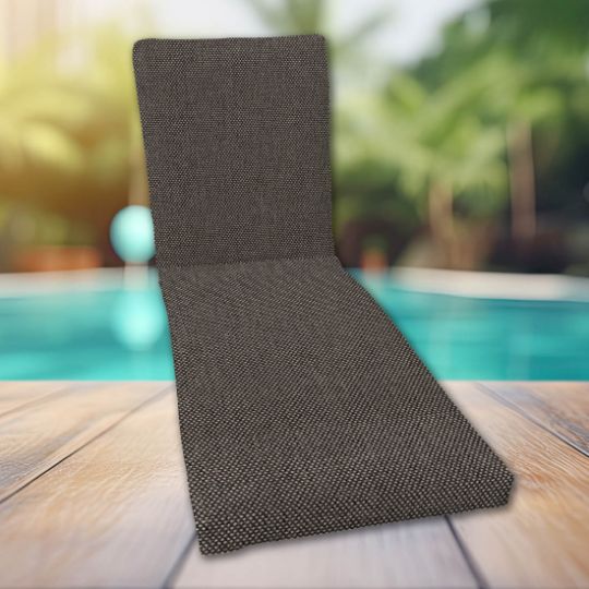 Classic Universal Chaise Lounge Cushions | Sunbrella Blend Coal Fabric | 3 Sizes