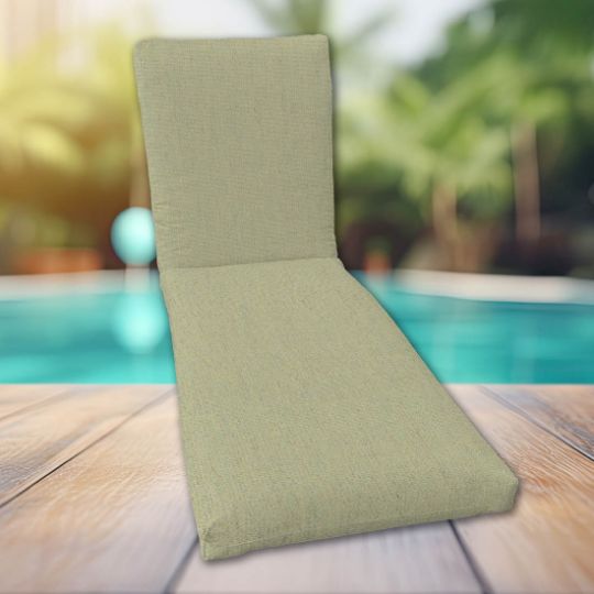 Classic Universal Chaise Lounge Cushions | Sunbrella Heritage Moss Fabric | 3 Sizes