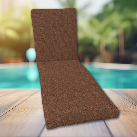 Classic Universal Chaise Lounge Cushions | Sunbrella Heritage Saddle Fabric | 3 Sizes